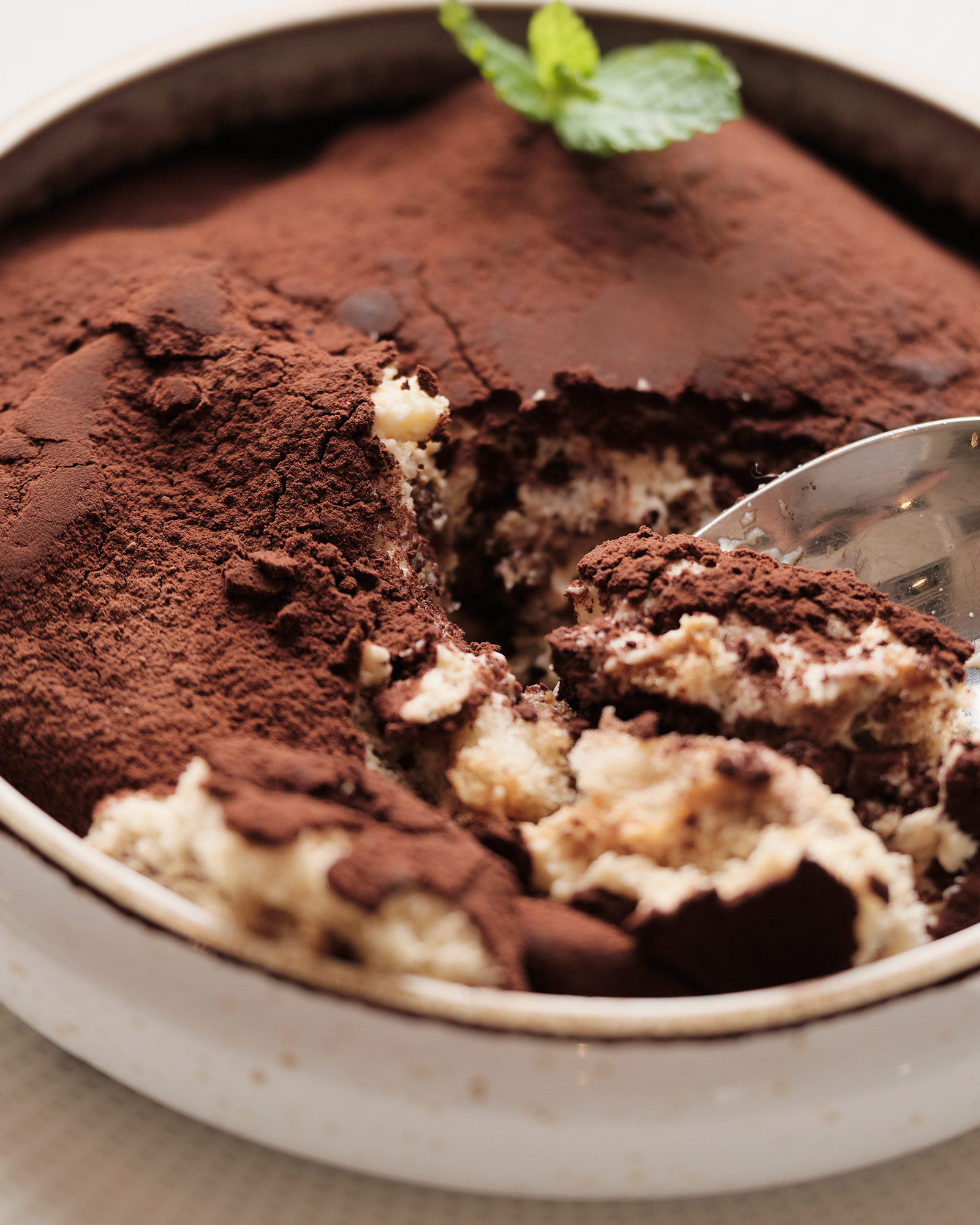 Tiramisú con cacao